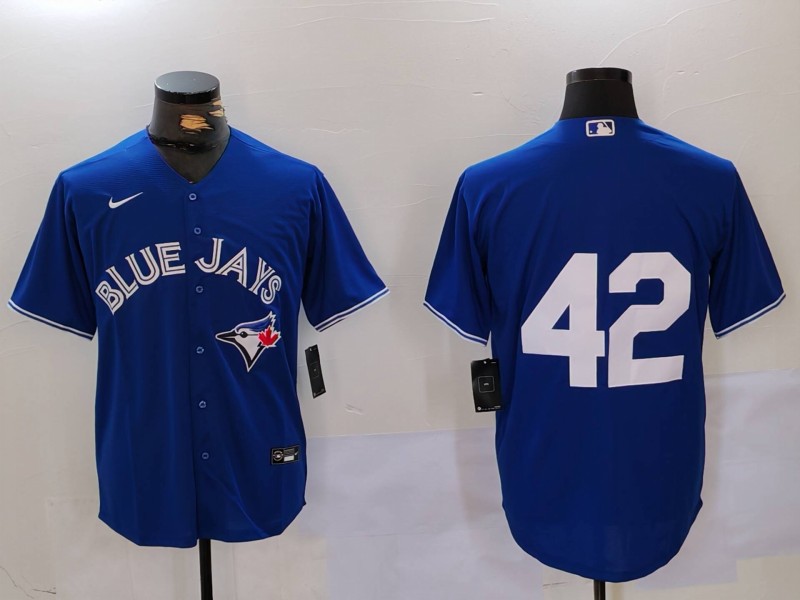 Men Toronto Blue Jays #42 No Name Game 2024 Nike MLB Jersey style 1